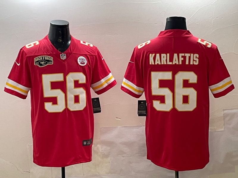 Men Kansas City Chiefs #56 Karlaftis Red Second generations Nike 2025 Vapor Limited NFL Jersey style 2->kansas city chiefs->NFL Jersey
